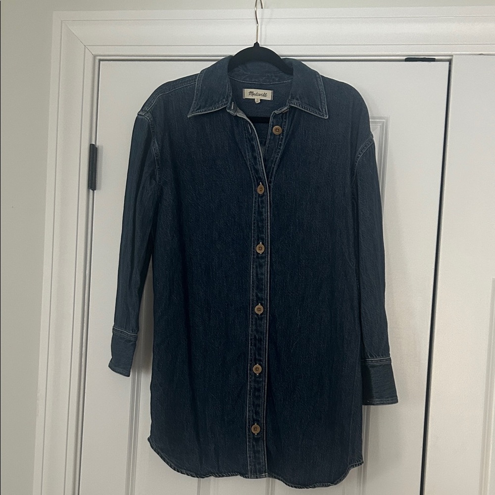 Madewell Denim Button-Up Shirt Dress